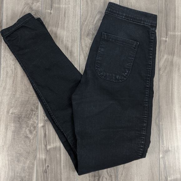 American Apparel High Rise Washed Black Jeans Med